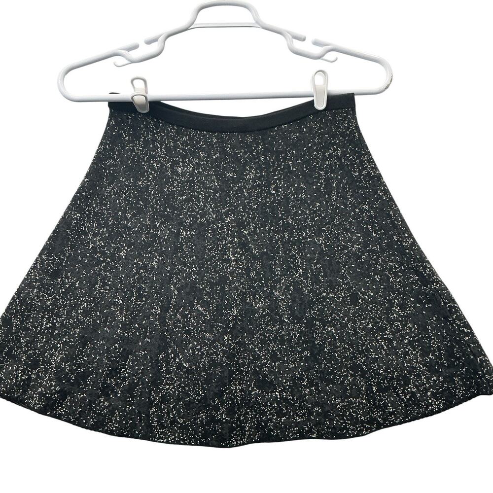 Theory Skirt Knit Women’s Size Medium Black Gray Wool Blend